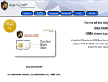Tablet Screenshot of alarmsim.com